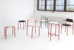 Lepo Product Moderno chair, red - birch