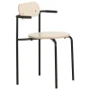 Lepo Product Moderno chair with armrest, black - birch