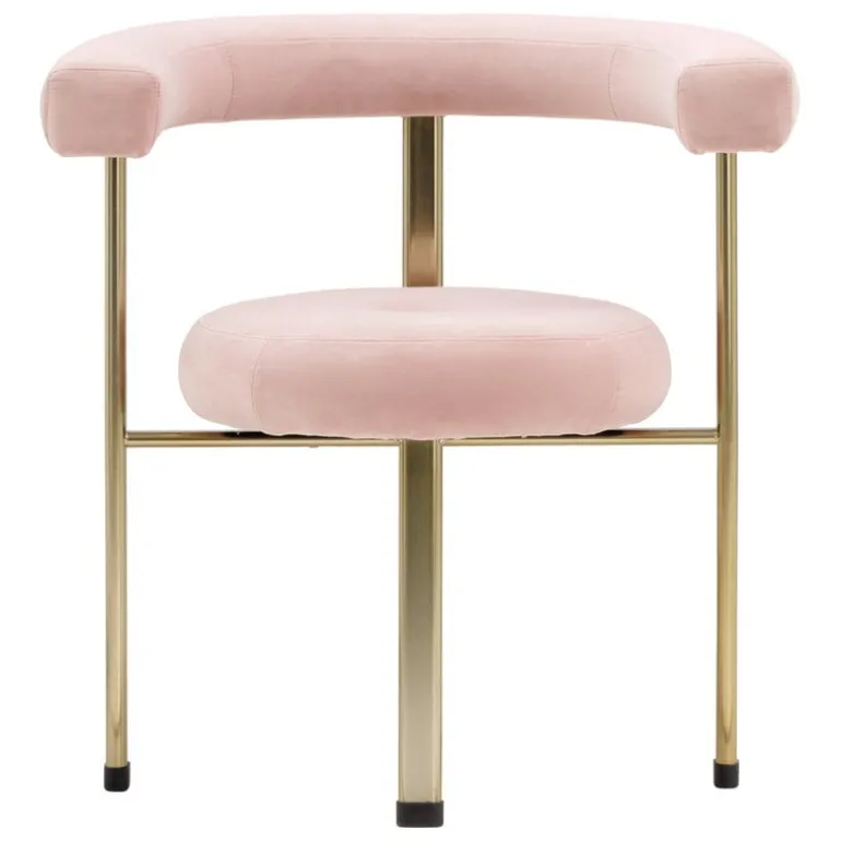 Lepo Product Polar L1001 chair, brass lacquered - rose velvet Reborn 1