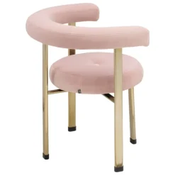 Lepo Product Polar L1001 chair, brass lacquered - rose velvet Reborn 1