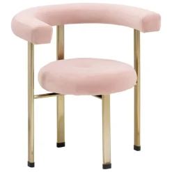 Lepo Product Polar L1001 chair, brass lacquered - rose velvet Reborn 1