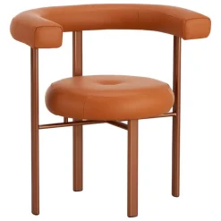 Lepo Product Polar L1001 chair, rust - brown leather Challenger 026