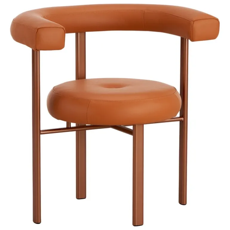 Lepo Product Polar L1001 chair, rust - brown leather Challenger 026