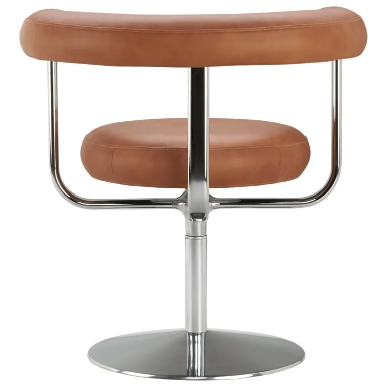 Lepo Product Polar L1001P chair, chrome - brown leather Challenger 046