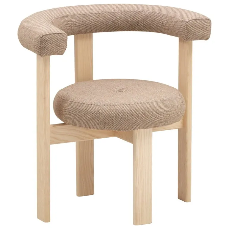Lepo Product Polar L1001W chair, ash - beige wool fabric Revolution REV10