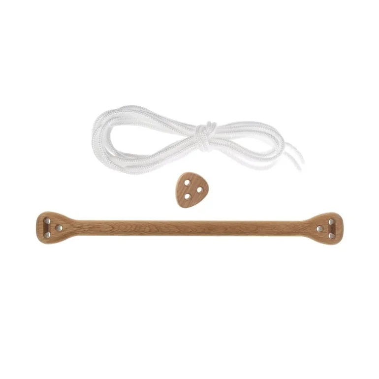 Lillagunga Bone trapeze, oak - white rope