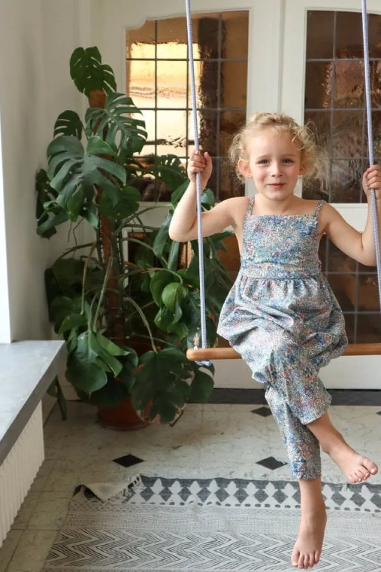 Lillagunga Bone trapeze, oak - white rope