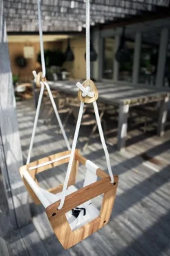 Lillagunga Lillagunga Toddler swing, oak - white seat and rope