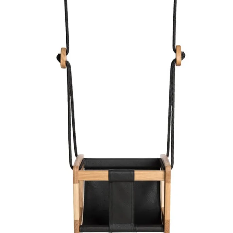 Lillagunga Lillagunga Toddler swing, oak - black seat