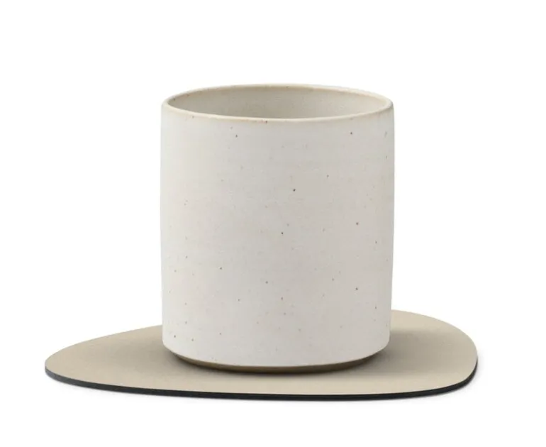 Lind DNA Curve glass mat, cream Serene leather