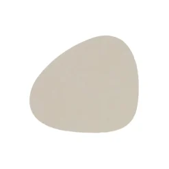 Lind DNA Curve glass mat, oyster white Nupo leather