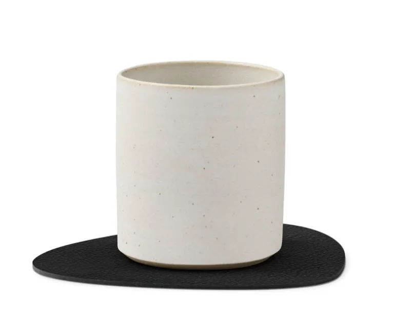 Lind DNA Curve glass mat, black Serene leather