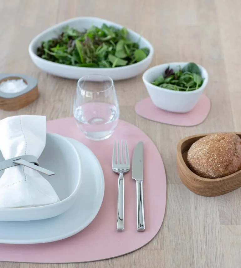 Lind DNA Curve glass mat, rose Nupo leather