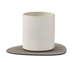 Lind DNA Curve glass mat, ash grey Serene leather