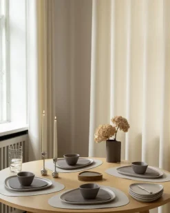 Lind DNA Curve glass mat, ash grey Serene leather