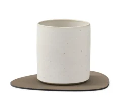 Lind DNA Curve glass mat, mole grey Serene leather