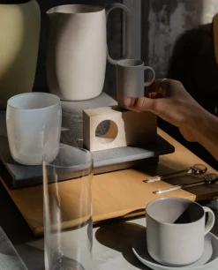 Lokal Helsinki Nekku glass spoon, grey