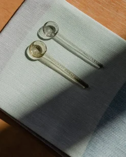 Lokal Helsinki Nekku glass spoon, grey