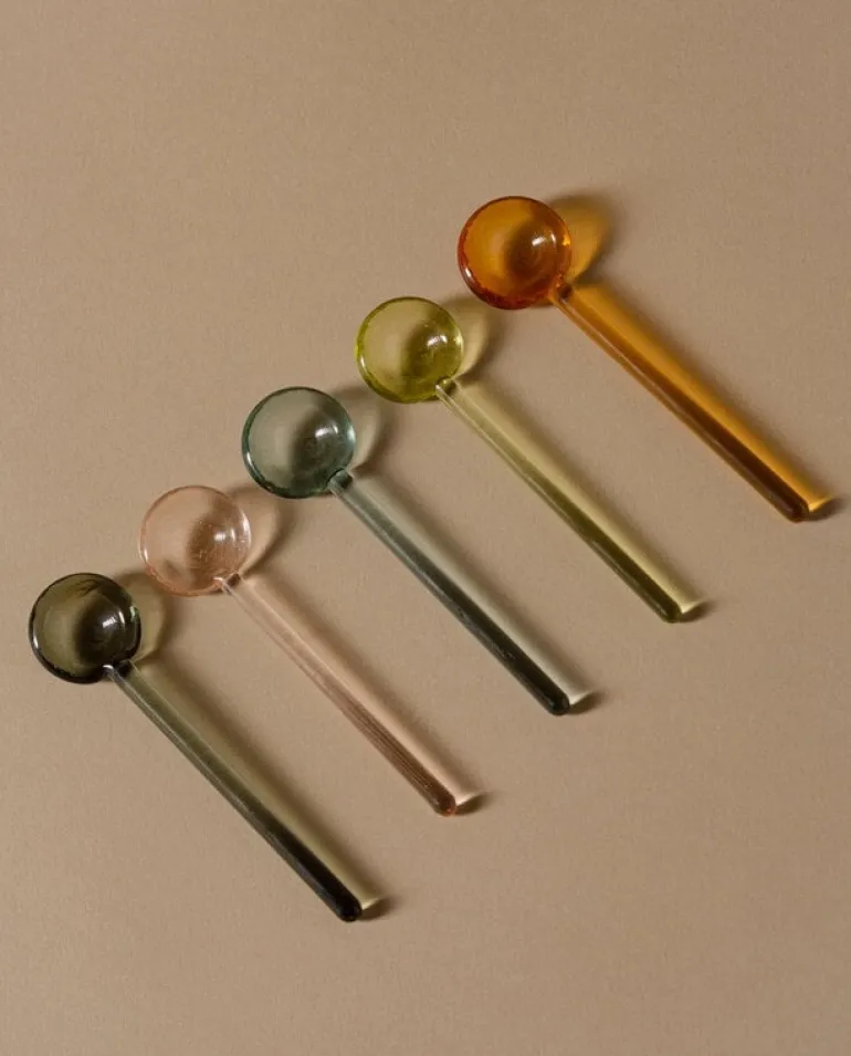 Lokal Helsinki Nekku glass spoon, orange