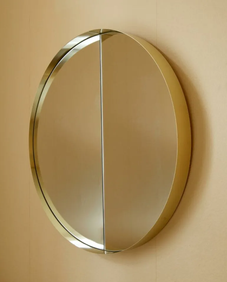 Lokal Helsinki Vino 40 mirror, brass, outward