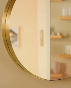 Lokal Helsinki Vino 40 mirror, brass, outward