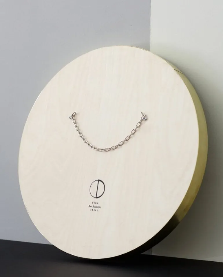 Lokal Helsinki Vino 40 mirror, brass, outward