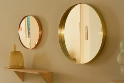 Lokal Helsinki Vino 60 mirror, brass, outward