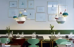 Louis Poulsen Cirque pendant, 38 cm, yellow top