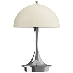Louis Poulsen Panthella 160 Portable V3 table lamp, opal beige - chrome