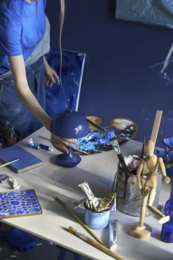 Louis Poulsen Panthella 160 Portable V3 table lamp, indigo blue