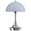 Louis Poulsen Panthella 160 Portable V3 table lamp, opal grey - chrome