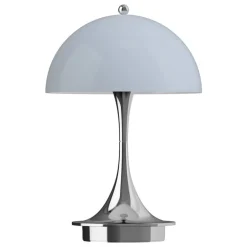 Louis Poulsen Panthella 160 Portable V3 table lamp, opal grey - chrome