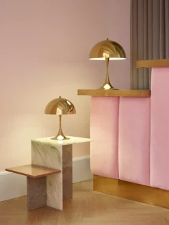 Louis Poulsen Panthella 250 table lamp, brass