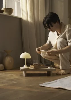 Louis Poulsen Panthella 160 Portable V3 table lamp, opal beige