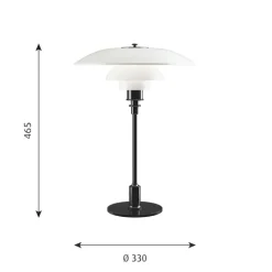 Louis Poulsen PH 3 1/2 - 2 1/2 table lamp, metallised black