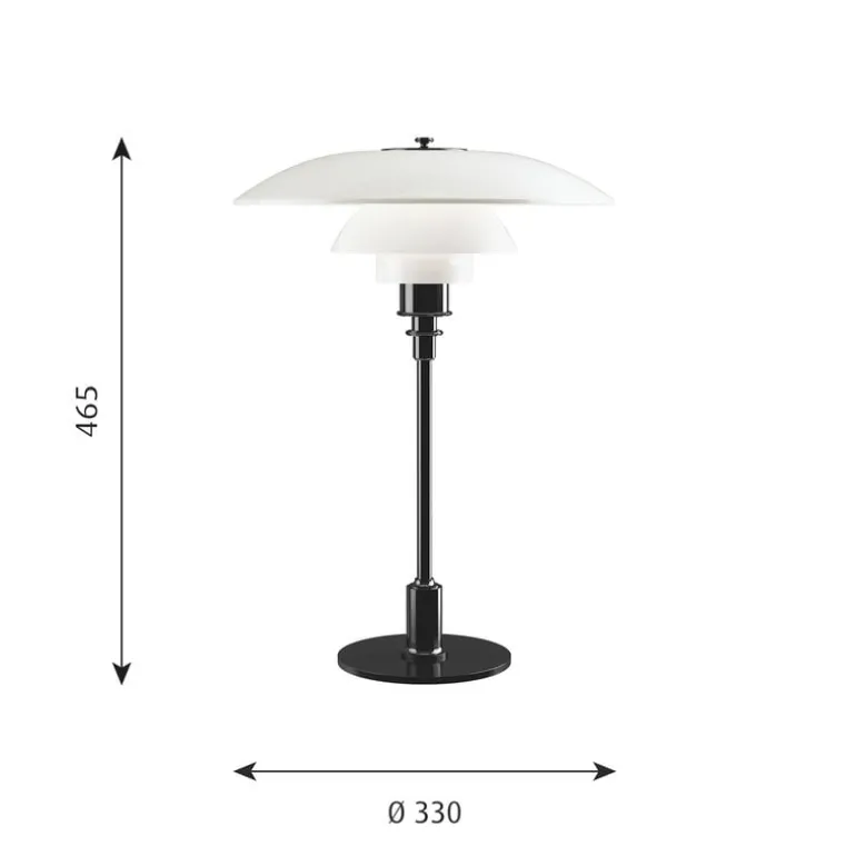 Louis Poulsen PH 3 1/2 - 2 1/2 table lamp, metallised black