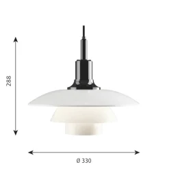 Louis Poulsen PH 3 1/2 - 3 pendant, metallised black