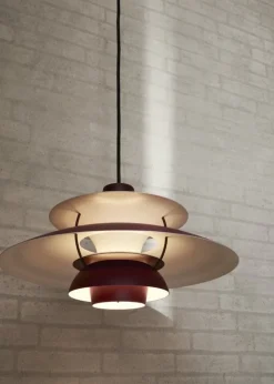 Louis Poulsen PH 5 Monochrome pendant, burgundy