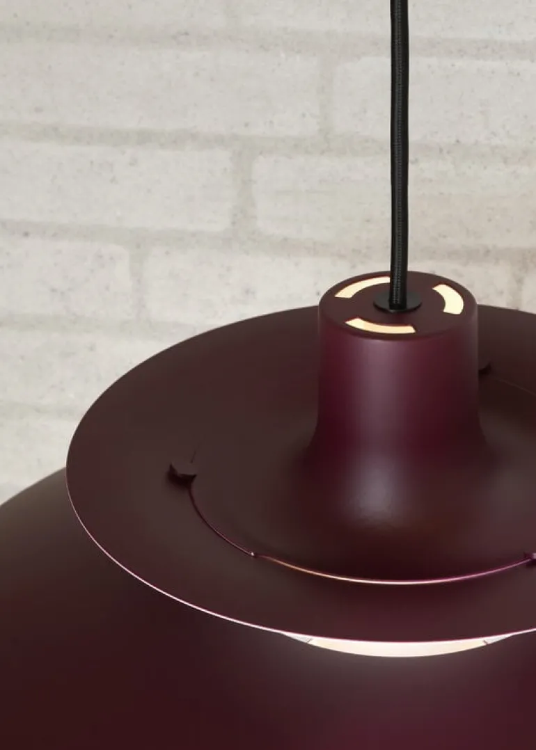 Louis Poulsen PH 5 Monochrome pendant, burgundy