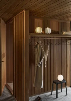 Louis Poulsen VL45 Radiohus portable lamp, brass - pale yellow