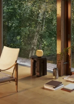 Louis Poulsen VL45 Radiohus portable lamp, brass - pale yellow