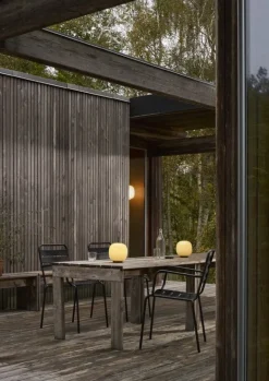 Louis Poulsen VL45 Radiohus portable lamp, brass - pale yellow