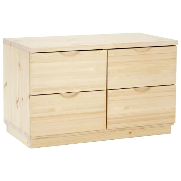 Lundia Classic drawer, 4 drawers, clear lacquered pine