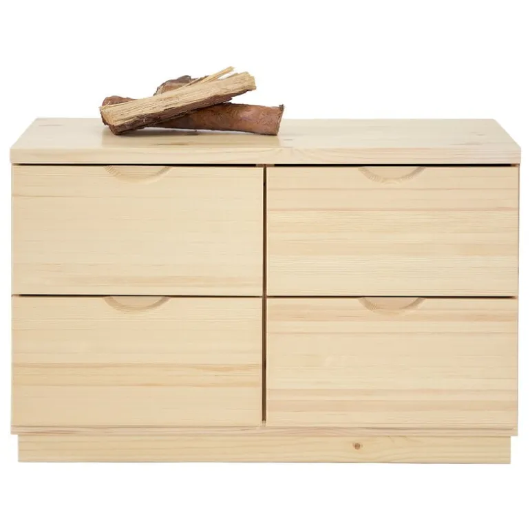 Lundia Classic drawer, 4 drawers, clear lacquered pine