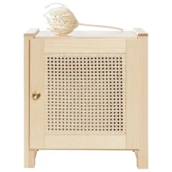 Lundia Classic nightstand with door, low, pine - rattan