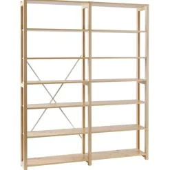 Lundia Classic open shelf, double, natural