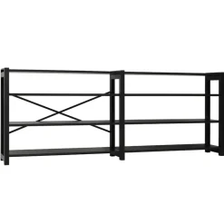 Lundia Classic open shelf, double, 204 cm, black