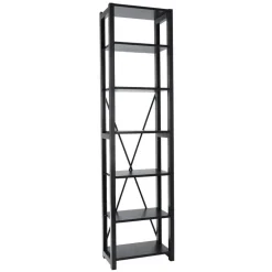 Lundia Classic open shelf, narrow, black