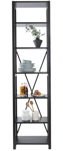 Lundia Classic open shelf, narrow, black