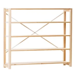 Lundia Classic open shelf, low, wide, natural